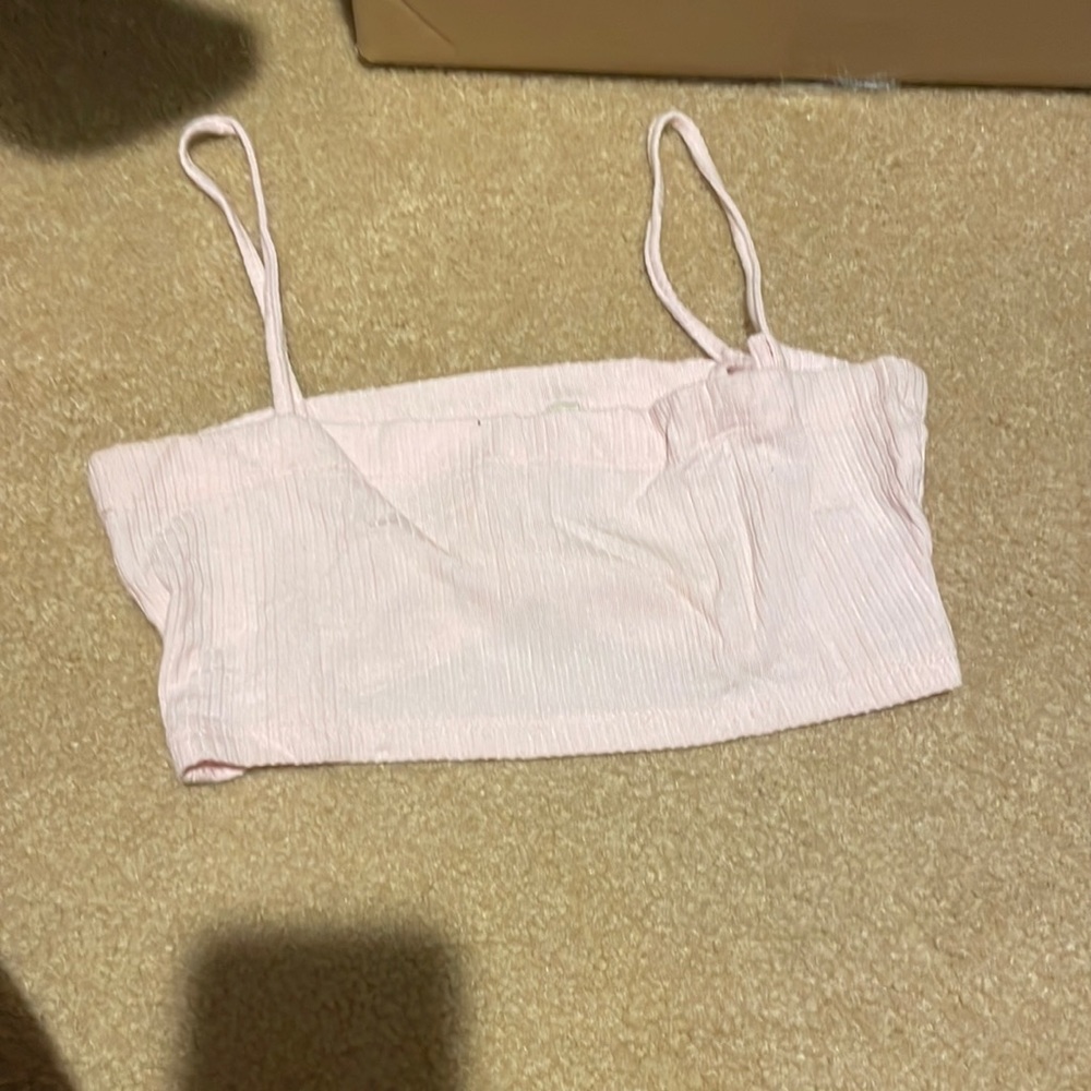 Baby pink crop top